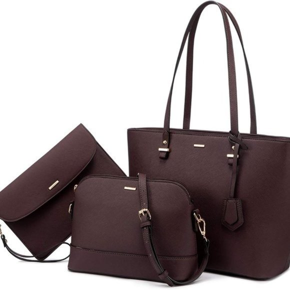 New  3pcs Purse Set   Handbags for Women Shoulder Bags Tote Satchel - Picture 2 of 16